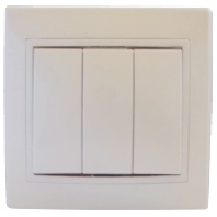 Выключатель трехклавишный в стену скрытая установка купить Киев цена вимикач триклавішний потрійний купити Київ ціна