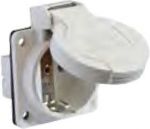 Гнездо врезное кабельное силовое разъем ГВ 16А/2 (220В) 2Р+РЕ (112) белое