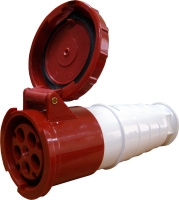 Гнездо переносное ГП 125А / 5 3Р+N+РЕ разъем розетка силовая 380v 380в фаза штекер переноска Киев купить