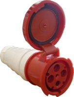 Гнездо переносное ГП 125А / 4 3Р+РЕ разъем розетка силовая переноска фаза 380в 380v штекер Киев купить