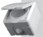 Розетка с заземлением 2Р+PE РЗ16-З-IP44