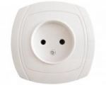 Механизм розетки 2Р  PB16-Ov-W (белый)