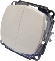 Механизм выключателя 2 клавишный белый механізм вимикача 2 клавішний білий