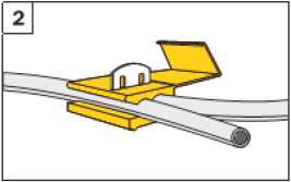 Установка клеммы быстрого монтажа на провод 2 этап Установка клеммы быстрого монтажа на провод 2 действие - подсоединить основной провод