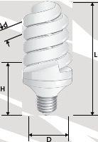 Купить компактную люминесцентную лампу - полная спираль в Киеве по выгодной цене с бесплатной доставкой
