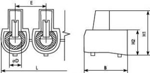 Клеммник концевой 10 отв. для провода сечением 2.5 квадрат мм (1 пластина - 10 шт) применяют для оперативной и безопасной изоляции соединительных точек электромонтажных проводов купить в Киеве по выгодной цене с бесплатной доставкой