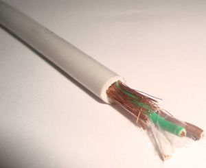 Кабель экранированный 3х1 медный гибкий трехжильный многопроволочная жила сечением 1 кв. мм в экране медного плетения внешний диаметр 8.6 мм 17 awg купить выгодная цена кабель экранированный 3х1 trvvp liycy rvvp