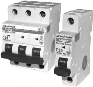 Автоматический выключатель УКРЕМ ВА-2010-S 2р 16А АсКо модульный на din-рейку 2-полюсный