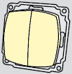 Механизм выключателя 2 клавишный бежевого цвета для установки в стену выгодная цена в Киеве купить с доставкой механізм вимикача 2 клавішний бежевого кольору для установки в стіну вигідна ціна в Києві купити з доставкою