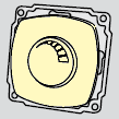 Механизм диммера бежевый регулятор света механізм діммера бежевий регулятор світла