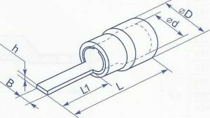 Наконечник плоская игла для провода сечением 1.5 - 2.5 квадрат купить в Киеве по выгодной цене с доставкой