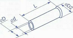 Гильза медная без изоляции для провода сечением 0.5 квадрат мм предназначена для оконцевания многожильных проводников методом опрессовки купить в Киеве по выгодной цене с доставкой