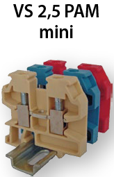 Клемма наборная винтовая нейтральная mini VS 2.5 PAM N (2.5 квадрат мм синяя) купить в Киеве с доставкой выгодная цена