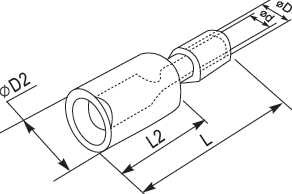 Коннектор цилиндрический тип мама Д = 5мм в изоляции, на провод сечением от 1.5 до 2.5 квадрат мм, ток 15А купить в Киеве по выгодной цене с доставкой