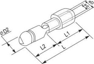 Коннектор (Разъем - штекер простой) цилиндрический тип папа Д = 4мм в изоляции, на провод сечением от 0.5 до 1.5 квадрат мм служит для формирования изолированных разъемных соединений цепи по принципу "папа - мама" купить цена в Киеве с доставкой