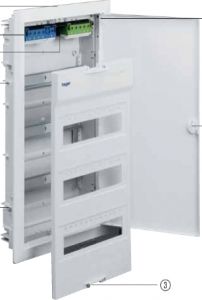 Щит електричний розподільчий на 24 ( 28 ) модулів вбудований з металевими дверями Ящики скрытой установки Металлические VOLTA hager купити Київ ціна