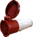 Гнездо переносное кабельное силовое разъем ГП 125 Ампер 5 контактов дырок 3Р+N+РЕ купить Киев цена