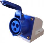 Гнездо стационарное кабельное силовое разъем ГС 16 Ампер 3 контакта дырки отверстия 220 вольт 2Р+РЕ купить Киев цена