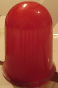 Плафон розсіювач для загороджувального вогоню типу ЗОЛ-2 червоне скло 