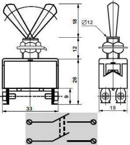 Тумблер Вкл - Выкл две цепи 2 положения 4 контакта 1А купить Киев цена доставка Тумблер "Увімкнути - Вимкнути" два ланцюга, 2 положення, 4 контакти, 1А купити Київ вигідна ціна доставка